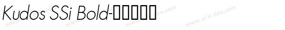 Kudos SSi Bold字体转换
